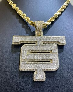 Pendentif en moissanite de forme géométrique, plaqué or, argent sterling 925, taille personnalisée, style hip-hop, haute qualité, ICEDJEWELZ - Product Image 3