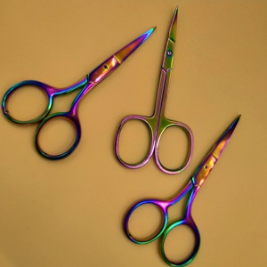 Ciseaux de manucure de précision avec lame pour le soin des ongles et des poils du nez, ciseaux de beauté pour les sourcils - Product Image 1