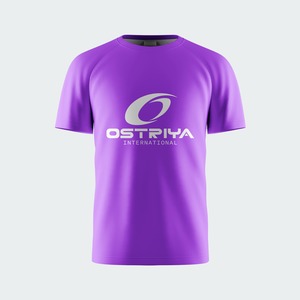 Custom Blank Men's Crew Neck Short Sleeve T-shirt Polyester/Cotton Front Logo Breathable Eco-Friendly Quick Dry Regular Fit - Product Image 1