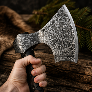 Hacha Berserker, Hacha de Batalla, Tomahawk, Hacha Larga-27, Hacha Fenrir, Hacha Mitológica, Hacha Forjada a Mano, Hacha Hecha a Mano - Product Image 2