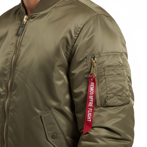 High Quality Men's MA-1 Flight Bomber <b>Jacket</b> Tactical Windproof <b>Pilot</b> Coat Olive Green Padded Winter Varsity Outerwear - Product Image 6