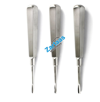 Ensemble de 3 élévateurs dentaires en acier inoxydable de haute qualité pour racines de dents, 3 mm, 4 mm, 5 mm – Instruments dentaires