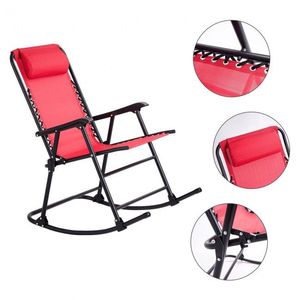 Outdoor Patio <b>Zero</b> <b>Gravity</b> Rocking <b>Chair</b> with Headrest Folding Design for Comfortable Relaxation - Product Image 3