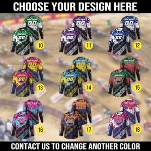 Jersey de Motocross Personalizado, Camiseta de Motocross con Nombre y Número, Ropa de Piloto, Equipamiento de Carreras de Motos, Jersey MX OEM al por Mayor - Product Image 3