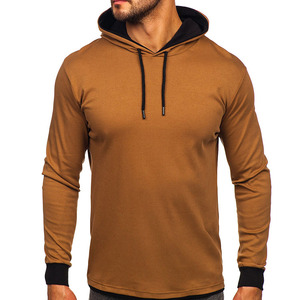 Customized Embroidery 100% French Terry Soft Fabric Full Sleeve <b>Hoodies</b> <b>Plain</b> Blank Thermal Hood for Adults Boys Winter Use - Product Image 1