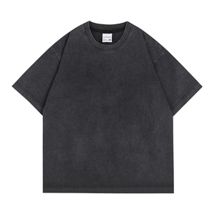 T-shirt en pur coton 240g, lavage vintage, col rond, imprimé court sur le devant, coupe classique, design rétro américain - Product Image 5
