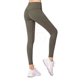 Women's High-Waisted Breathable <b>Leggings</b> with Custom Logo Multi-Pocket OEM Sports Workout Gym Fitness Custom Printing <b>Legging</b> - Product Image 3