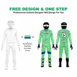 Équipement de course tout-terrain pour motocross, ATV, avec design élégant pour femmes et hommes, tissu extensible 100% personnalisé, impression par sublimation - Product Image 2