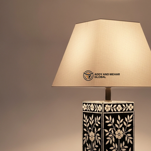 Lanterne de table sur mesure en os incrusté, motif floral traditionnel, base de lampe décorative sur mesure pour la maison, vente en gros - Product Image 3