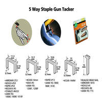 Pistola de grapas manual de metal de alta resistencia JY880 - Capacidad para 150 grapas, longitud de clavos de 6-14 mm, para montaje de muebles DIY