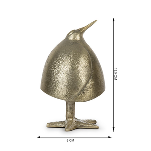 Figura Decorativa de Pájaro de Metal Dorado Pinna, 8x8 cm, Escultura Decorativa para el Hogar, Sala de Estar, Oficina, Estatua Elegante - Product Image 3