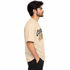 Camiseta de Manga Corta para Hombre, Cuello Redondo, Color Sólido, Lisa, Teñida, de Punto, Corte Regular, Informal, de Alta Calidad, 100% Algodón - Product Image 4