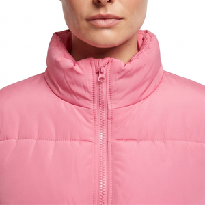 Manteau d'hiver tendance pour femme, coupe décontractée, en polyester rose matelassé, style décontracté, vente en gros, personnalisable, faible MOQ - Product Image 4