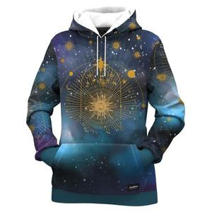 Sudadera con Capucha para Hombre, Estampado de Galaxia Cósmica, Sublimación, Poliéster Tejido, Estilo Otoñal - Product Image 1