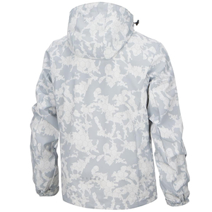 Chaqueta Cortavientos Impermeable Ligera de Lona Blanca con Parches para Hombre, Chaqueta de Lluvia para Senderismo, Correr, Viajes, Secado Rápido - Product Image 2