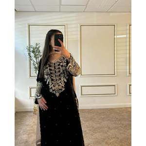 Magnifique ensemble haut-bas et dupatta fantaisie pour soirée, taille XL - Product Image 3