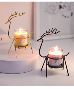 Moderno Portavelas de Metal Negro con Forma de Reno, Decoración de Mesa Adorable, Perfecto para el Hogar, Festivales y como Regalo. - Product Image 6