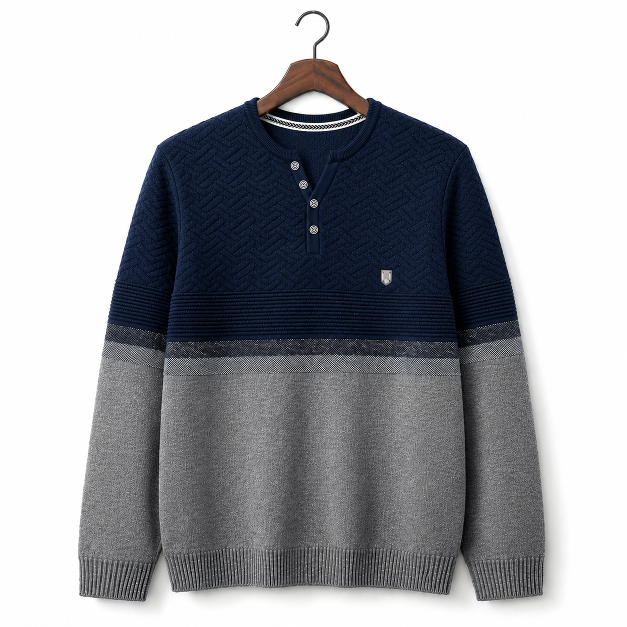 Regal Navy - Grey Melange