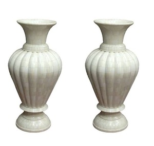 ILAHI's Buffalo Bone Horn Round <b>Flower</b> Planter Handmade Art Deco Style Floor Vase Home Decoration Luxury Diwali Product - Product Image 2