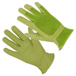 Guantes de Conducción Transpirables de Cuero con Palma de Malla Verde, Unisex, para Todas las Estaciones - Product Image 1