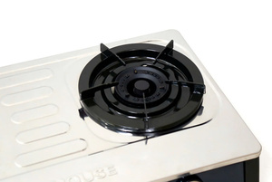 Table de cuisson à gaz double brûleur Sunhouse en acier inoxydable, 18 boutons de commande, allumage piézoélectrique, type encastrable pour usage domestique - Product Image 5