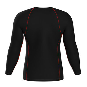 Camiseta Deportiva de Compresión de Manga Larga para Hombre, Cuello Redondo, Secado Rápido, Color Sólido, Ecológica, con Logotipo Estampado en la Parte Delantera - Product Image 2