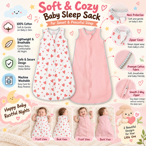 Saco de Dormir para Bebé 100% Algodón |   Manta Doble Capa para Usar como Ropa |   Saco de Dormir Suave y Transpirable para Niños |   Ropa de Cama Portátil para Bebés Recién Nacidos - Product Image 5