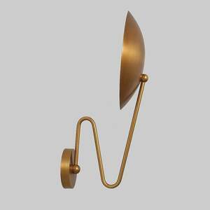 Modern Brass <b>Wall</b> <b>Sconce</b> Geometric Minimalist Design Indoor <b>Lighting</b> Fixture Living Room Decor - Product Image 1