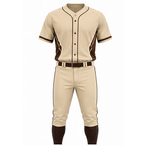 Uniforme de baseball personnalisé pour hommes, tissu respirant 100% polyester, ensemble de maillots d'équipe, impression par sublimation, antibactérien - Product Image 5