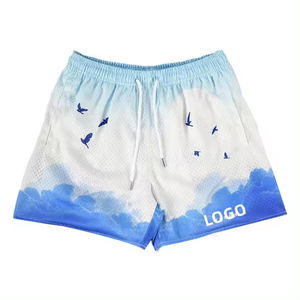 Men's Blue Palm Tree Print <b>Board</b> Shorts Quick Dry Drawstring Casual <b>Swim</b> Trunks with Pockets Mid Waist - Product Image 2