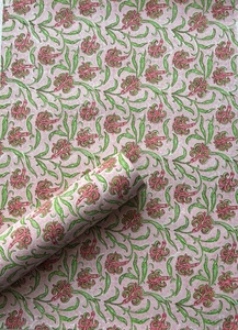 Premium Block Printed <b>Handmade</b> <b>Paper</b> Sheets featuring artisan craftsmanship for gift wrapping crafts and decor - Product Image 2