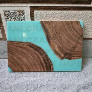 Modern <b>Epoxy</b> <b>Resin</b> Cutting Board Handmade Acacia Wood Serving Tray for Kitchen and Dining - Product Image 4
