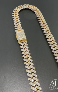 Cadena Cubana de Plata de Ley 925 con Moissanita VVS, Collar Hiphop Chapado en Oro, Joyería Unisex para Fiestas y Bodas - Product Image 2
