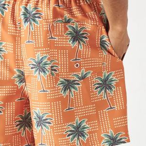 กางเกงขาสั้นชายเอวกลาง ผ้ากันยับ เป็นมิตรกับสิ่งแวดล้อม ระบายอากาศได้ดี สไตล์ไฮสตรีท สำหรับเล่นน้ำ มีเชือกผูก ผลิตจากโพลีเอสเตอร์ 100% - Product Image 2