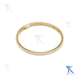 Oval Cut Lab Grown Diamond Tennis <b>Bracelet</b> 14K 18K <b>Solid</b> Gold Fine Women Luxury Bridal Jewelry Manufacturer Wholesale - Product Image 6