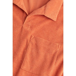 Casual Summer Men's <b>Waffle</b> Fabric Polo <b>Shirts</b> Breathable Solid Color Custom Logo Hot Selling New Design - Product Image 3