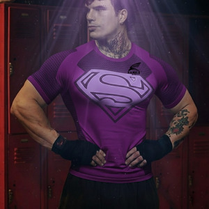 เสื้อคอมเพรสชั่นแขนยาวผู้ชายคุณภาพสูง น้ำหนักเบา แห้งเร็ว ผลิตจากผ้าถัก ดีไซน์เรียบง่าย พร้อมลายพิมพ์ - Product Image 4