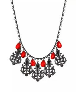 Collana a goccia Briolette rossa e Multi filigrana nera da donna | 2028 - Product Image 1