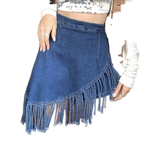 Jupe en jean Y2K pour femme, taille haute, avec poches, boutonnée, style décontracté, mode estivale, vente en gros, directement de l'usine - Product Image 4