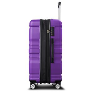 Nuovo modello 3 pezzi espandibile ABS Hardshell set di bagagli resistente 20 ''24'' 28 '''' valigia viola TSA lucchetto Spinner liquidazione ruote - Product Image 3