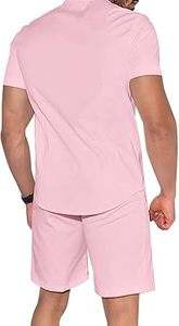 Traje Casual de Verano para Hombre, Transpirable, de Manga Corta, de Algodón, Personalizado, de Color Sólido, Popular, con Logotipo Personalizado, Conjunto de Traje para Hombre de Felpa - Product Image 2