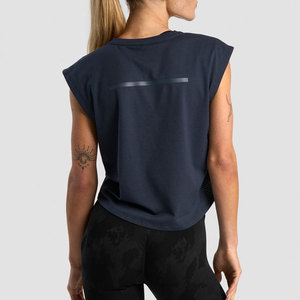Yoga <b>Top</b> Women Crop <b>Tank</b> <b>Top</b> Plus Size Breathable Gym Workout Custom Blank Fitness Wear <b>Loose</b> Fit 100% Cotton Elastane - Product Image 2