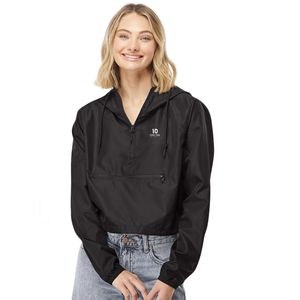 Women's Lightweight Crop Windbreaker Jacket Water Resistant Hooded Zip Up Casual Outdoor Coat Custom Logo OEM ODM Wholesale - Product Image 1