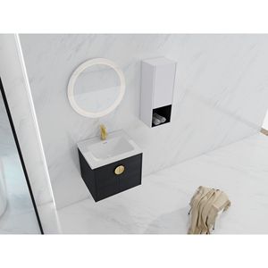 Mobile Bagno Sospeso da 24 Pollici con Lavabo in Ceramica e Ante a Chiusura Ammortizzata 00212WHK 06324BCT Combinazione Armadietto (KD) - Product Image 6