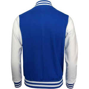 Chaqueta Varsity Ligera Tipo Bomber para Adultos y Jóvenes en Colores Amarillo y Morado, con Logotipo de Texto Cosido - Product Image 4