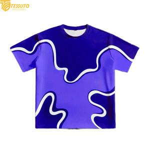 T-shirt personnalisé à impression par sublimation pour homme, style streetwear oversize, tee-shirt graphique décontracté à épaules tombantes en coton et polyester - Product Image 3