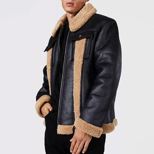 Chaqueta de Cuero Vacuno Genuino para Hombre, de Alta Calidad, Personalizable, Talla XL, con Capucha de Tela PU, Chaqueta de Invierno Tejida - Product Image 1