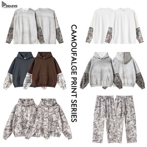 340GSM Men’s Camo Sweatpants – Cotton <b>Polyester</b> Fleece Baggy Streetwear <b>Joggers</b> with complete customization options - Product Image 3
