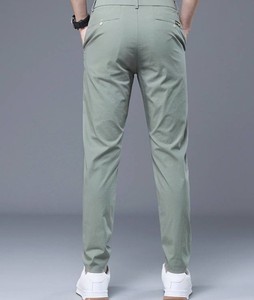 กางเกงขายาวผู้ชายคุณภาพสูง น้ำหนักเบา ซิปหน้า สไตล์ลำลอง ทรงตรง เอวกลาง ด้านหน้าเรียบ เป็นมิตรกับสิ่งแวดล้อม สำหรับฤดูใบไม้ร่วง/ฤดูหนาว - Product Image 6