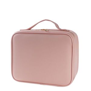 Borsa da Viaggio Professionale Multistrato ad Alta Capacità con Tracolla per Cosmetici e Accessori, Colore Rosa - Product Image 4